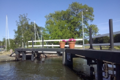 Sjötorp - für uns die letzte Schleuse auf dem Göta-Kanal - mit Blumen!